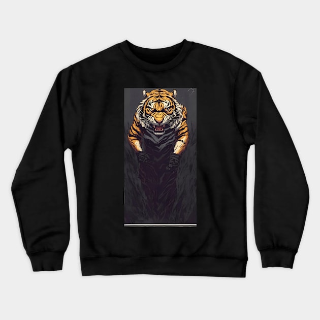 shadow of tiger Crewneck Sweatshirt by dodolanlaku